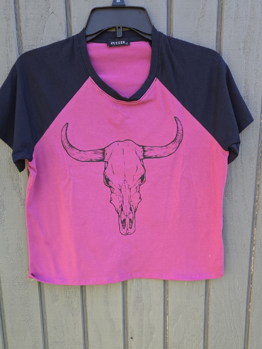 New Longhorn Skull Baby Graphic Tee Purple